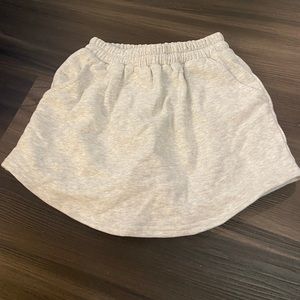 gray gold hinge sweat skirt